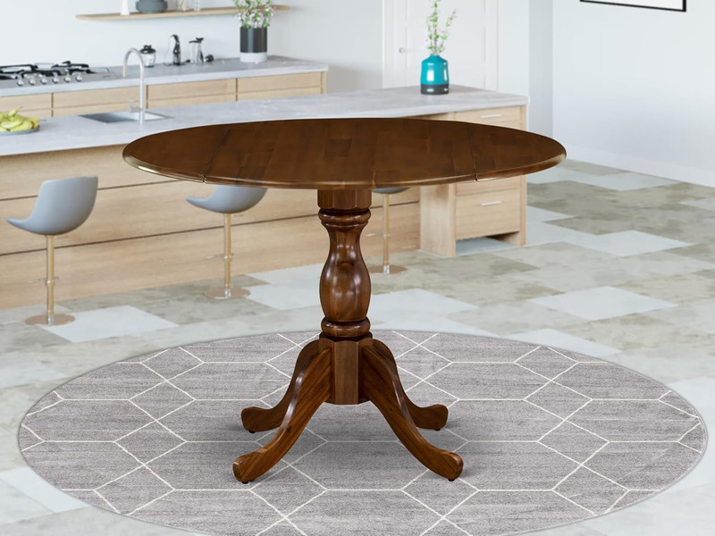 Dublin Kitchen Dining Table - a round Wooden Table Top with Dropleaf & Pedestal gallery