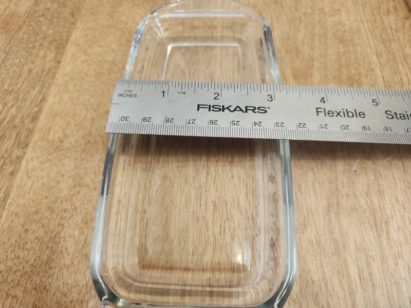 Rectangular Classic  Clear Glass Butter Dish  with Lid  7-1/2" x 3-1/4" x 2" gallery
