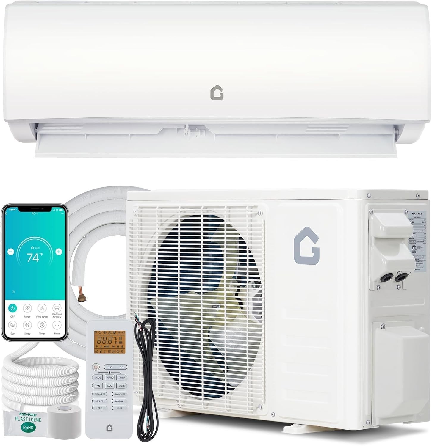 11500BTU Mini Split Air Conditioner & Heat Pump High-Efficiency Ductless 17 SEER gallery