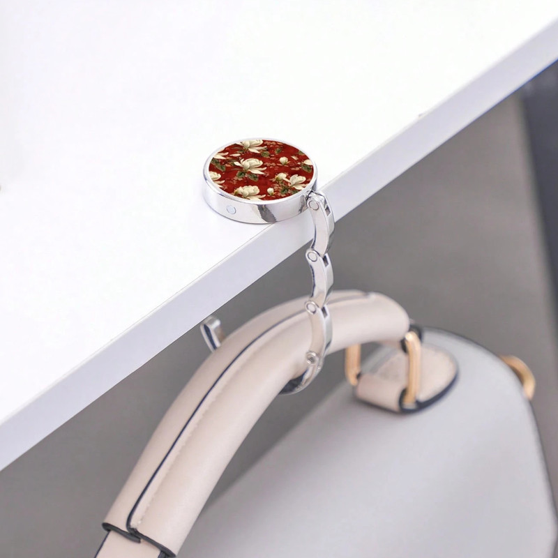 1pc Foldable Handbag Hanger Rhinestone Purse Hook Bag Hanger Hook for Table Desk gallery