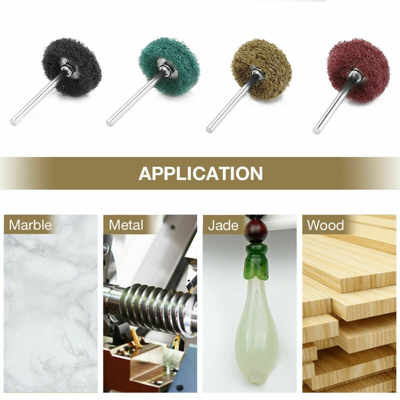 80Pack Abrasive Buffing Wheel Grinding Polishing Shank Craft Bits Rotary Tool gallery