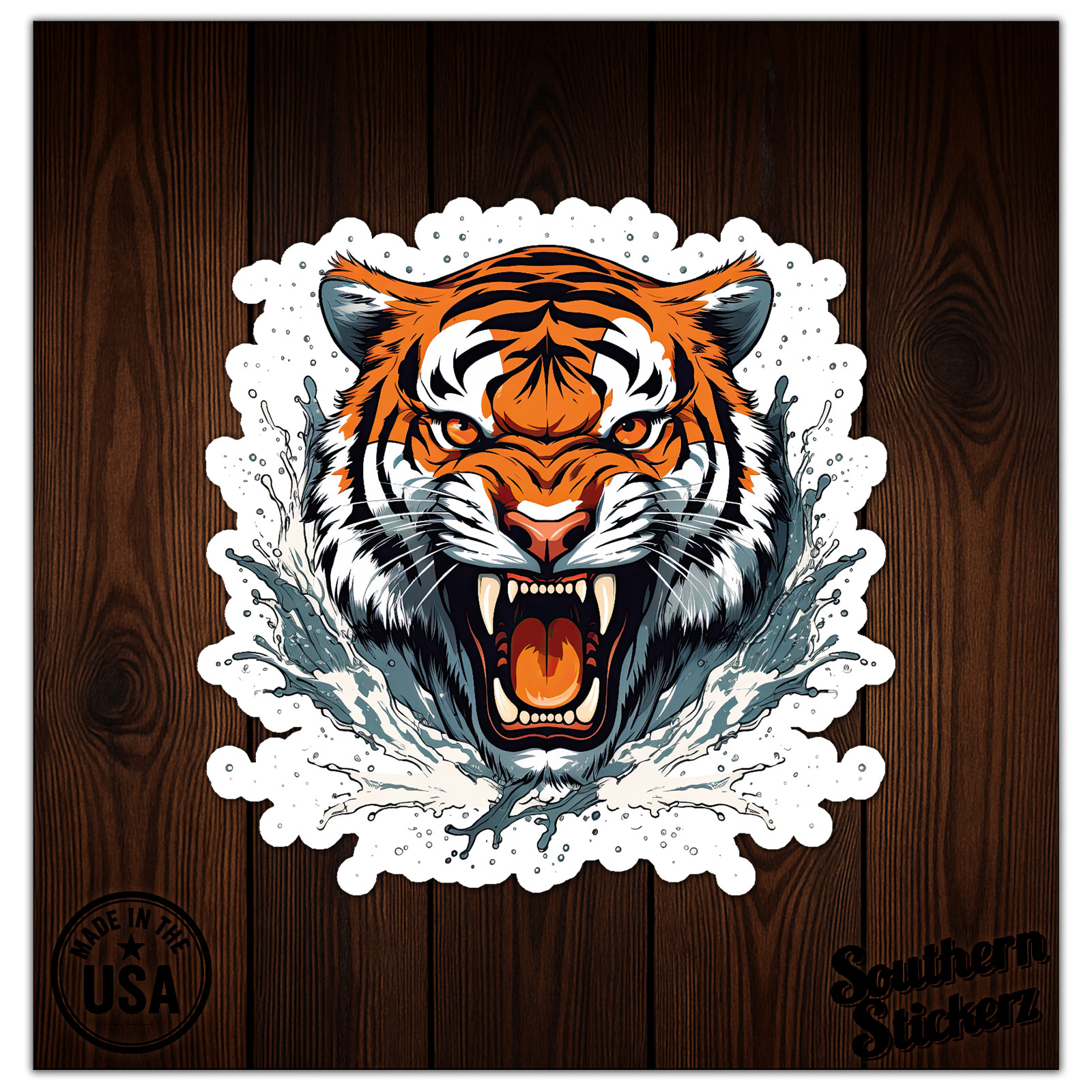 Tiger Splash - Vinyl Decal Sticker - Car Window Laptop - ebn9498 gallery