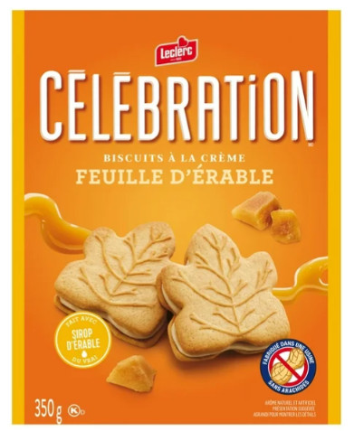 Celebration Leclerc Maple Leaf Creme Cookies, 350g (4 Pack) gallery