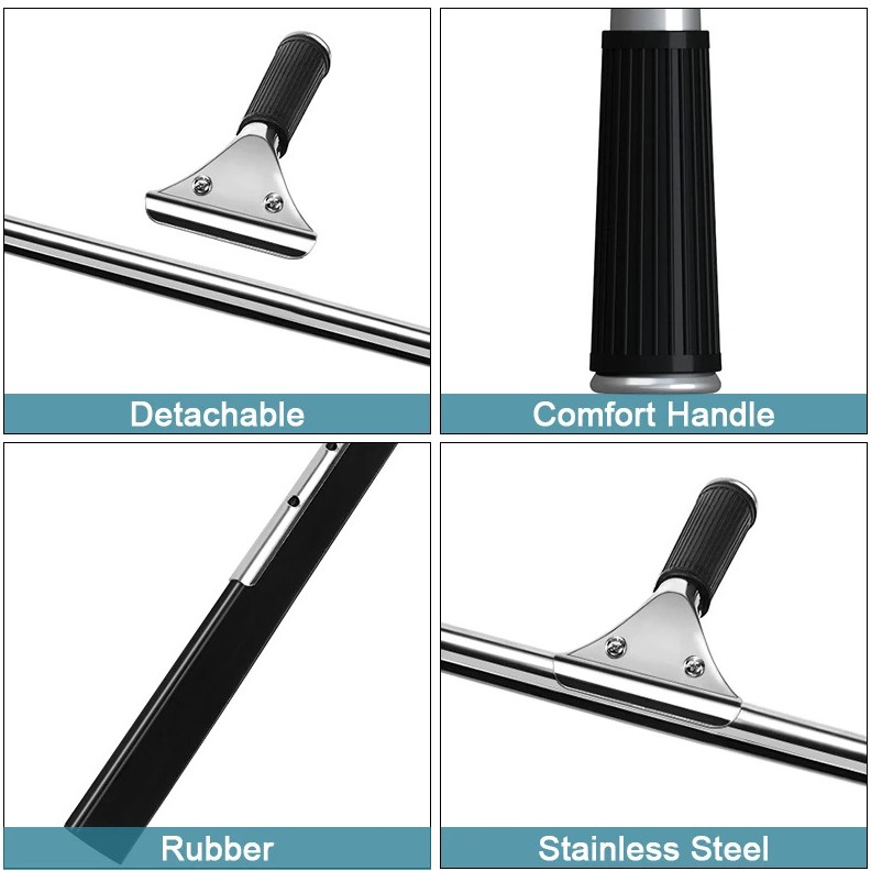 1pcs Glass Cleaning Squeegee Window Wiper 25/35/45cm Rubber Blade Cleaner - NEW gallery