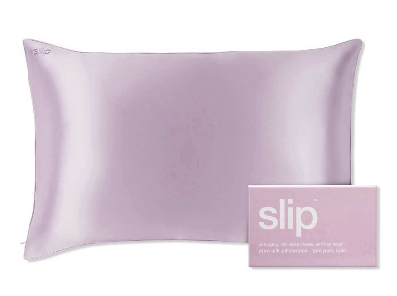 SLIP PURE SILK PILLOWCASE BNIB Wildflower Lilac Lavender Purple QUEEN SIZE gallery