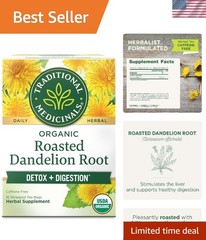 Organic Dandelion Root Tea – Supports Digestion & Stress Relief – 16 Tea Bags