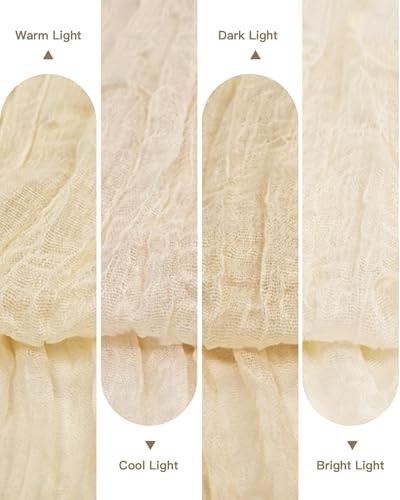 4 Pack 35x120 Inches Cheesecloth Table Runner 10Ft Boho Gauze Fabric Beige gallery