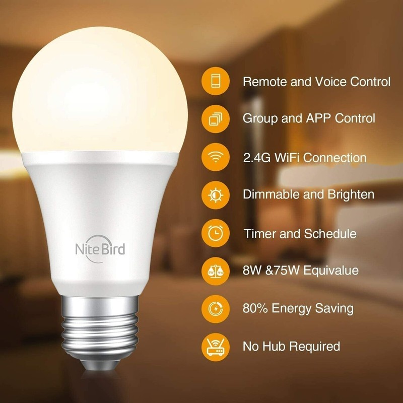 Smart Dimmable LED Light Bulbs Alexa/Google assistant E26 A19 WiFi Light Bulbs gallery