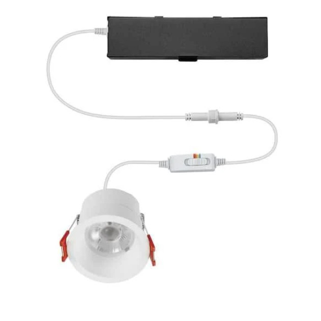 Commercial Electric Slim Baffle Integrated LED 2 in Round Canless Recessed Light gallery