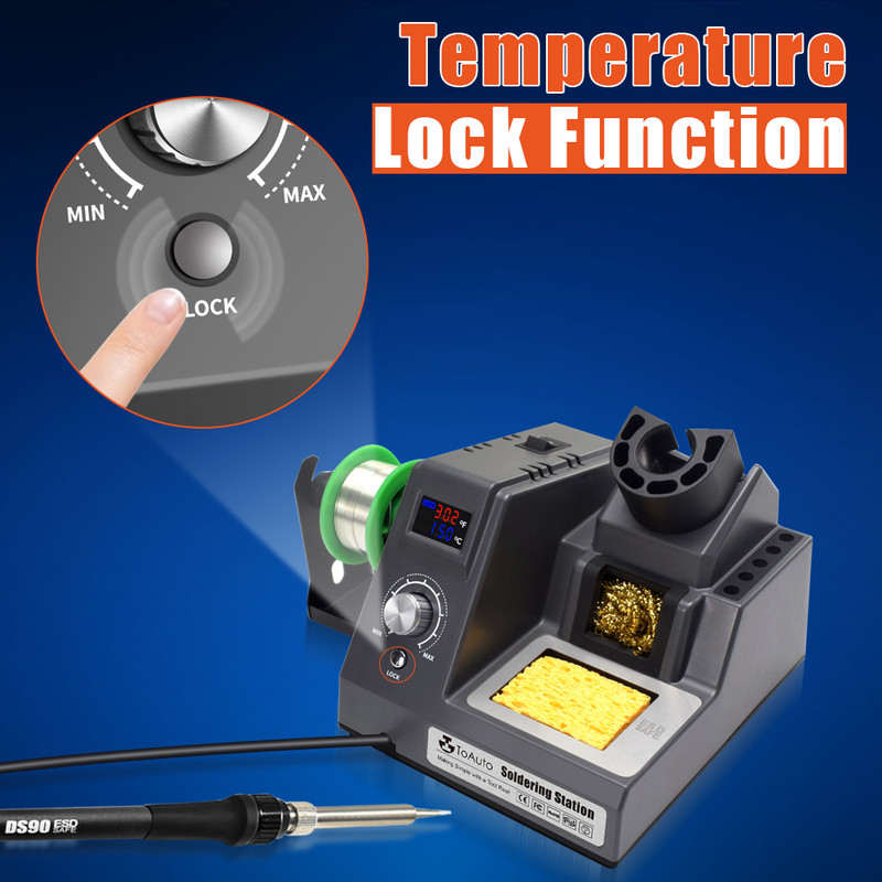 Digital LED Display Rework Soldering Station Kit Adjustable Temperature 110V 90W gallery