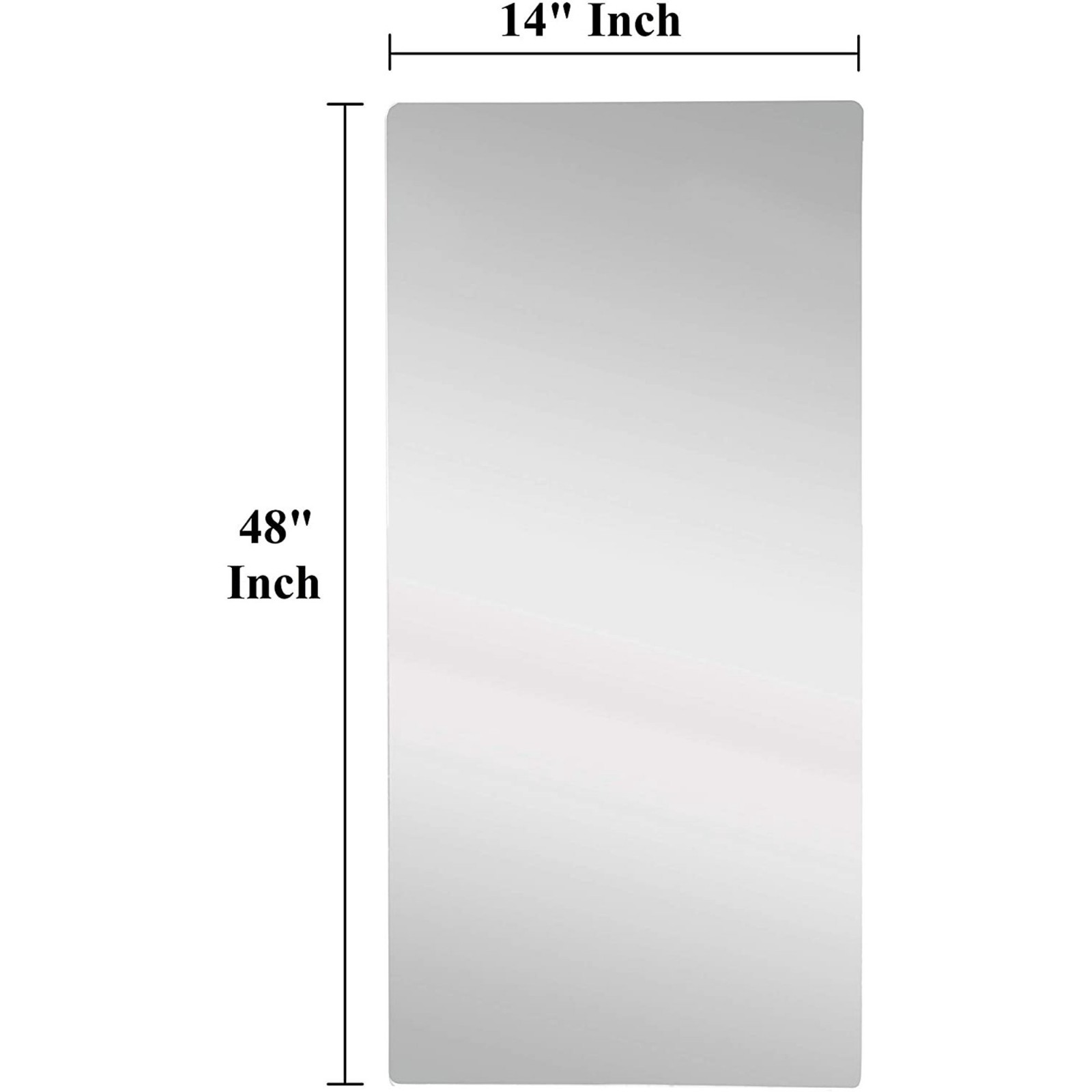 14" x 48" Acrylic Full Length Mirror Non Glass Shatter Resistant 3mm Safe Mirror gallery