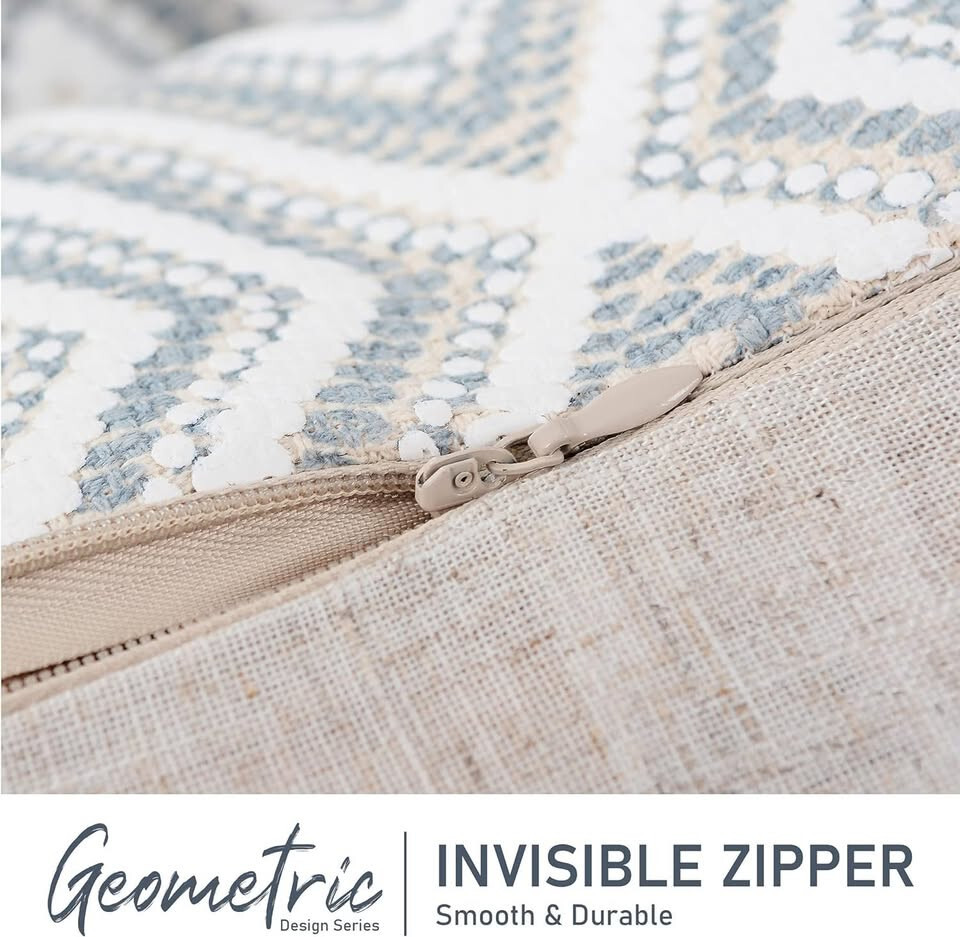 HPUK Decorative Throw Pillow Covers Set of 4 Geometric Design Linen Cushion Cove gallery