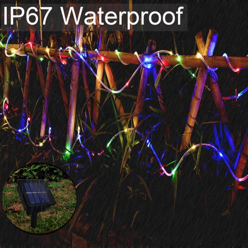 Solar Rope Lights 33FT 100LED Waterproof 8 Modes for Garden and Pool gallery