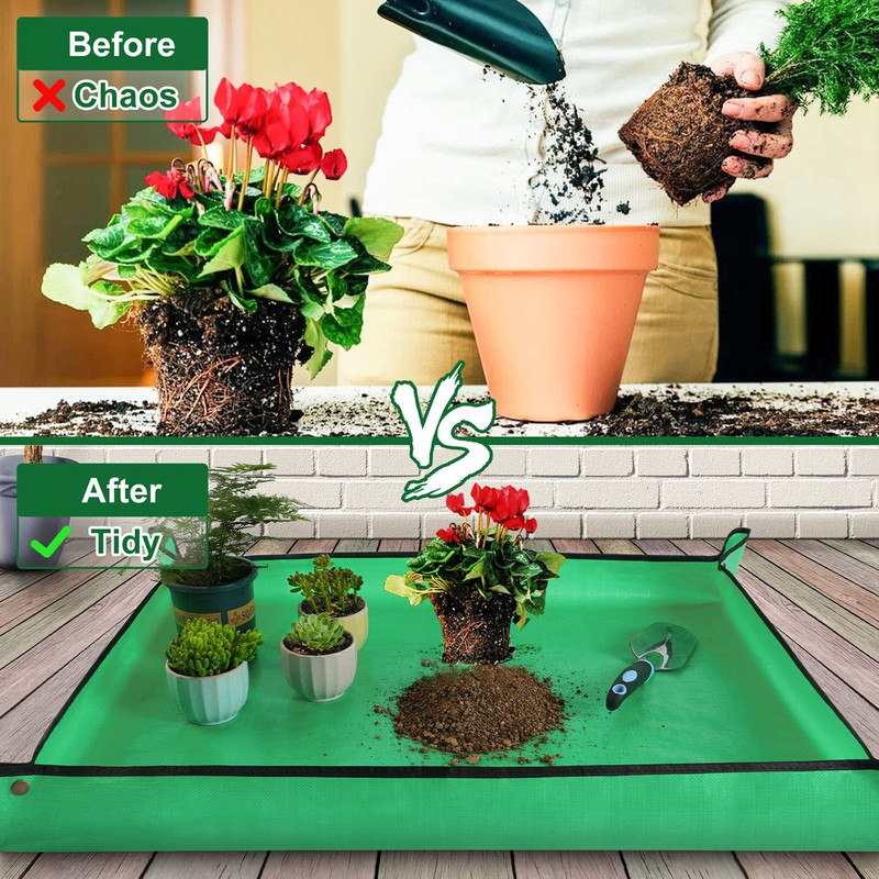 Extra Large Waterproof Potting Mat for Indoor Plants Transplanting and Dirt C... gallery
