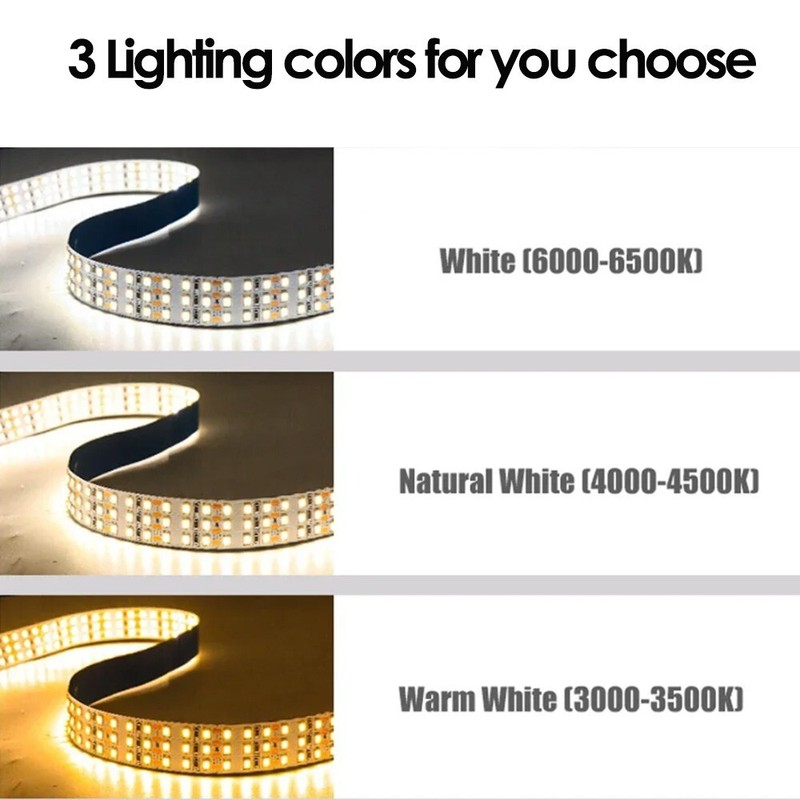 High Brightness SMD2835 Three Row 360Leds/m 12V 24V Waterproof Flexible Led Tape gallery