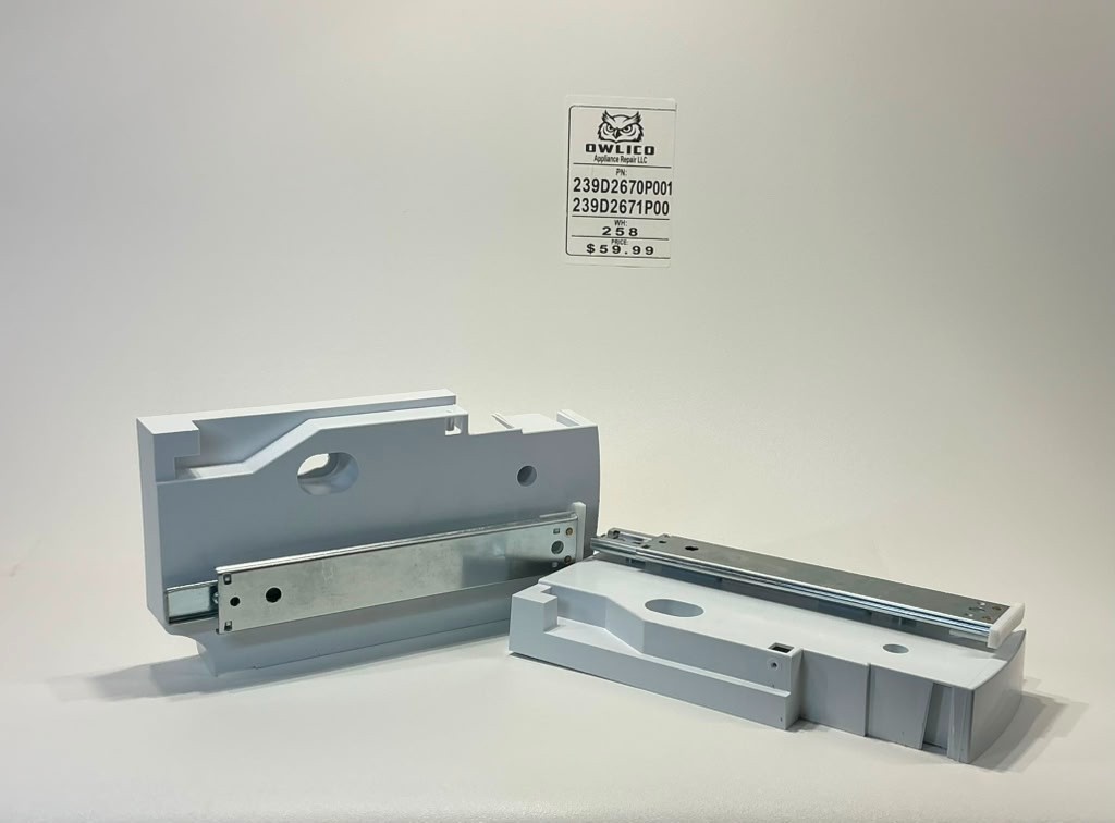 GE Refrigerator Slide Rail Set 239D2671P001 239D2670P001 OEM WTY RTS gallery