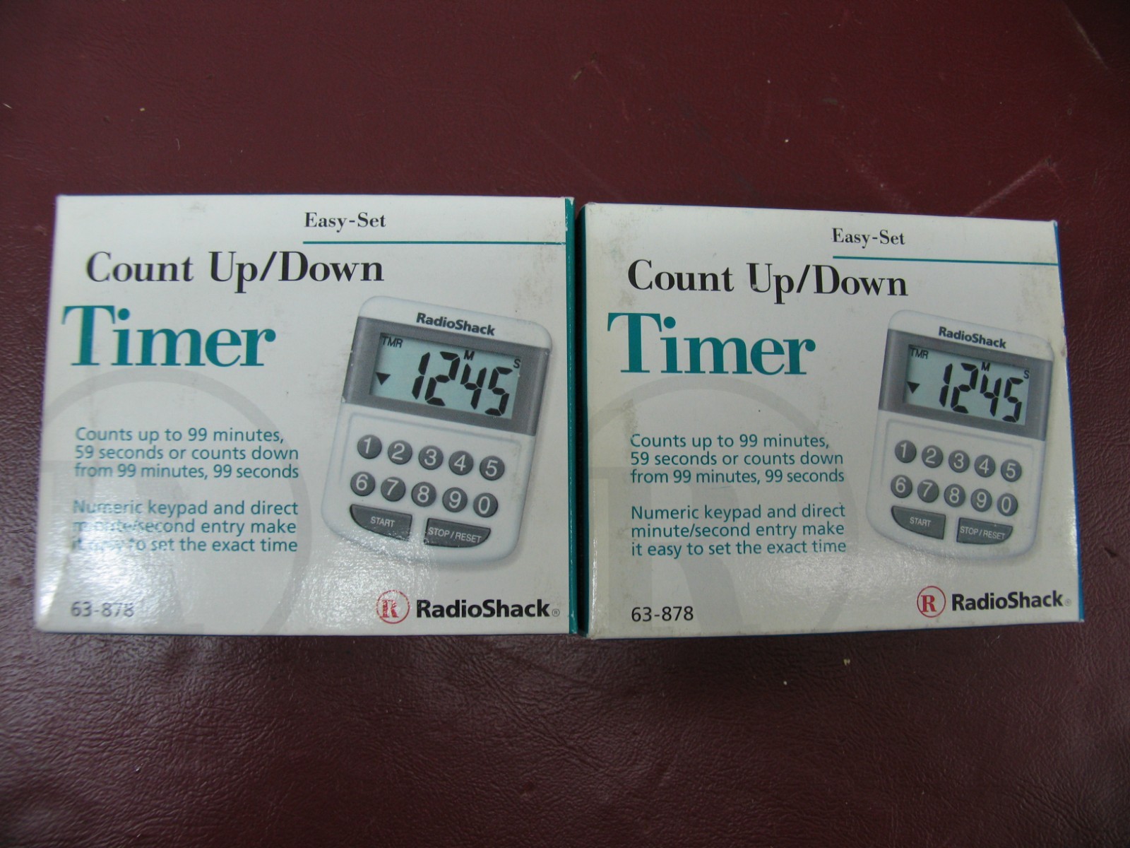 RADIOSHACK 63-878 12-KEY COUNT-UP/COUNT-DOWN DIGITAL TIMER WHITE LOT OF 2 gallery
