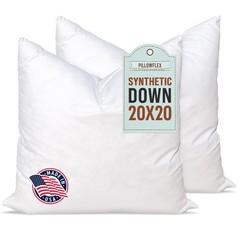Synthetic Down Alternative Pillow Inserts for Shams – Comfy Pillows for Sleep…