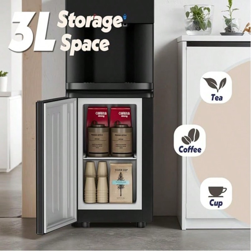 Top-Loading Water Cooler Dispenser, Fits 3/5 Gallon Bottles, Hot/Cold/Cool Water gallery