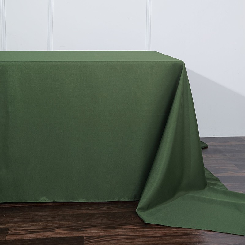 Moss Green Polyester 90x156" Rectangle TABLECLOTHS Wedding Home Linens SALE gallery