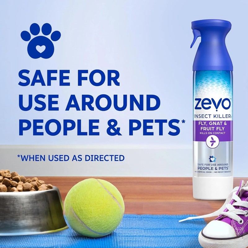 Zevo Flying Insect Killer Spray - Fruit Fly, Gnat, Fly & Mosquito Bug Spray for gallery