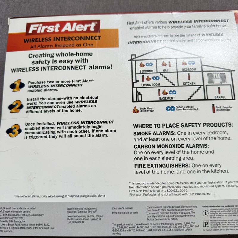 First Alert SA511CN2-3ST Wireless Interconnect Battery Operated Smoke Alarm gallery