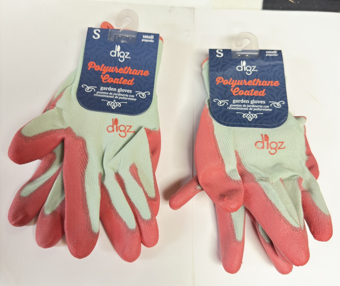 2-Pair Women's Polyurethane Coated Gardening Gloves Indoor/Outdoor Small Digz gallery