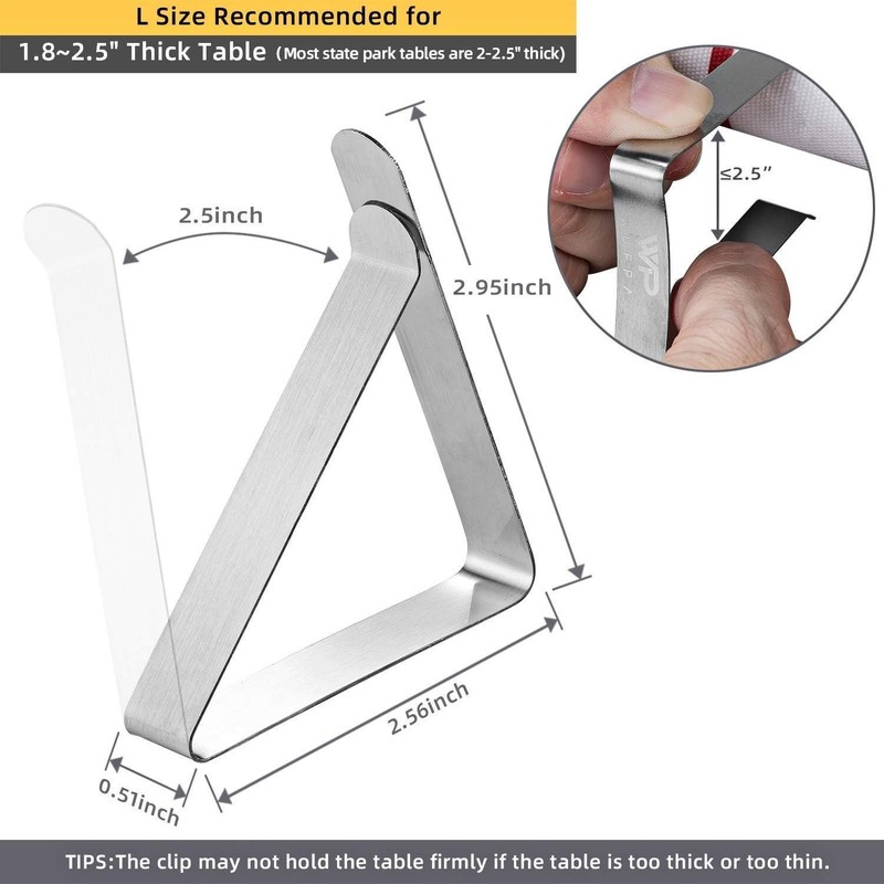 12 Pack Tablecloth Clips - Tablecloth Clips for Outdoor Tables Stainless Stee... gallery
