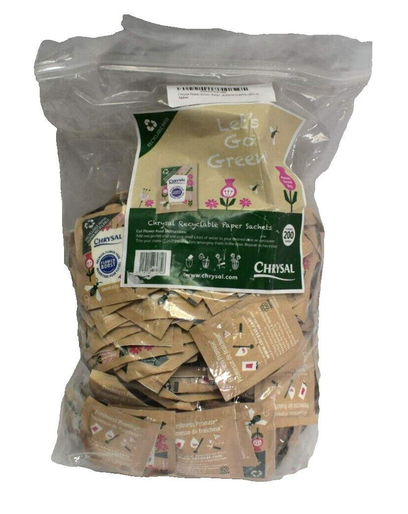 Chrysal Flower Boost Recyclable Flower Food for Floral Supplies 200 Count Sachet gallery