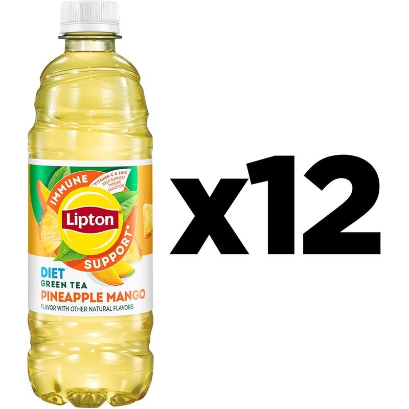 Lipton Immune Support Diet Pineapple Mango, 16.9 Fl Oz Bottles (Pack of 12) gallery
