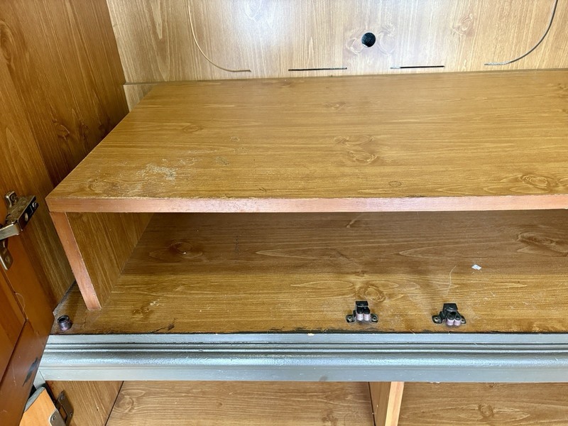 Large Solid Pine Painted (only outside )Armoire Wardrobe - 76” Tall Storage/TV gallery
