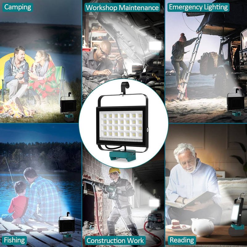 100W LED Work Light, Cordless Portable Light for 20V Max Battery(Not Included... gallery