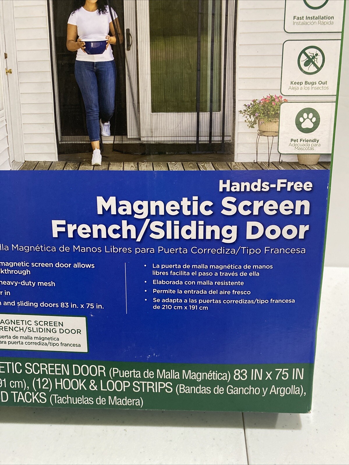 New Duck Hands-Free Magnetic Screen for French/Sliding Doors 75 in. x 83 in. gallery