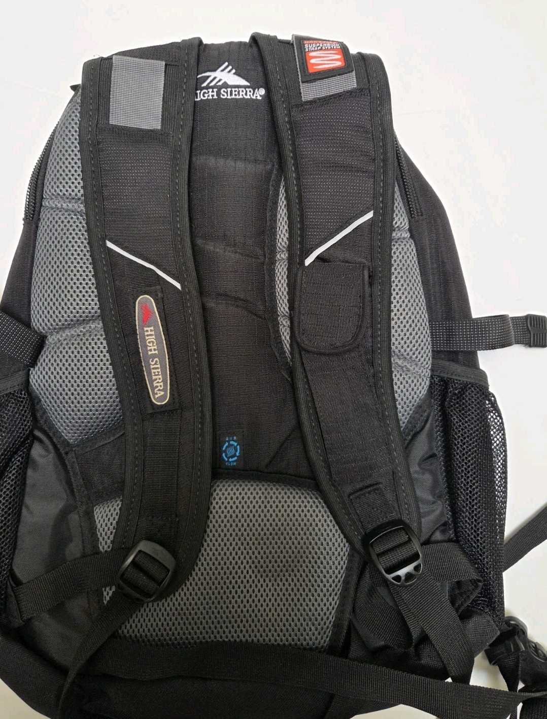 High Sierra Backpack Bookbag Black Suspension Strap System  2