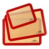 3 Non-Stick Silicone Baking Mats - 1x 1/4 Sheet, 2x 1/2 Sheet Tray Pan Liners gallery