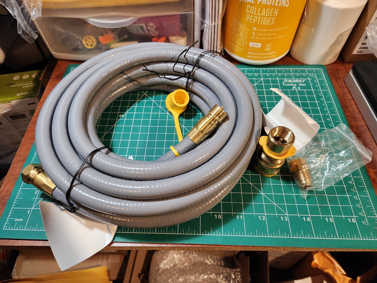 24 Feet High Pressure Braided Propane Hose Extension with Conversion Coupling gallery
