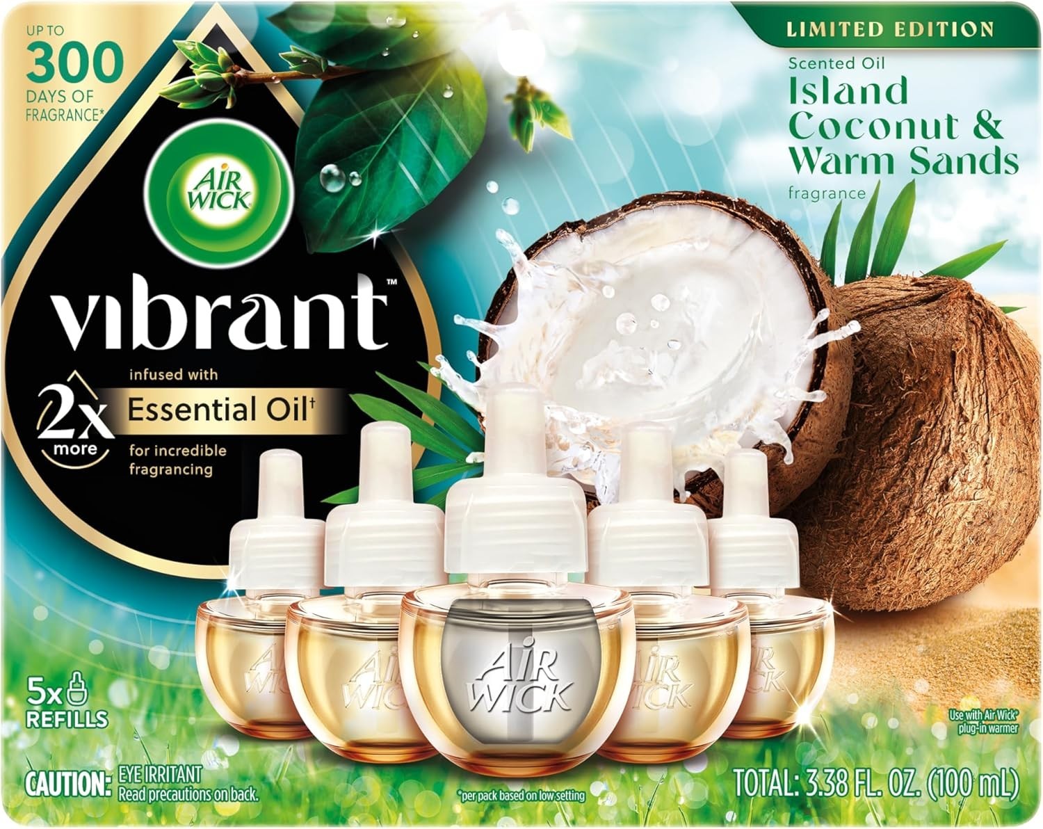 AIR WICK Scented Oil - Vibrant Refill Island Coconut & Warm Sands 5 ct. gallery