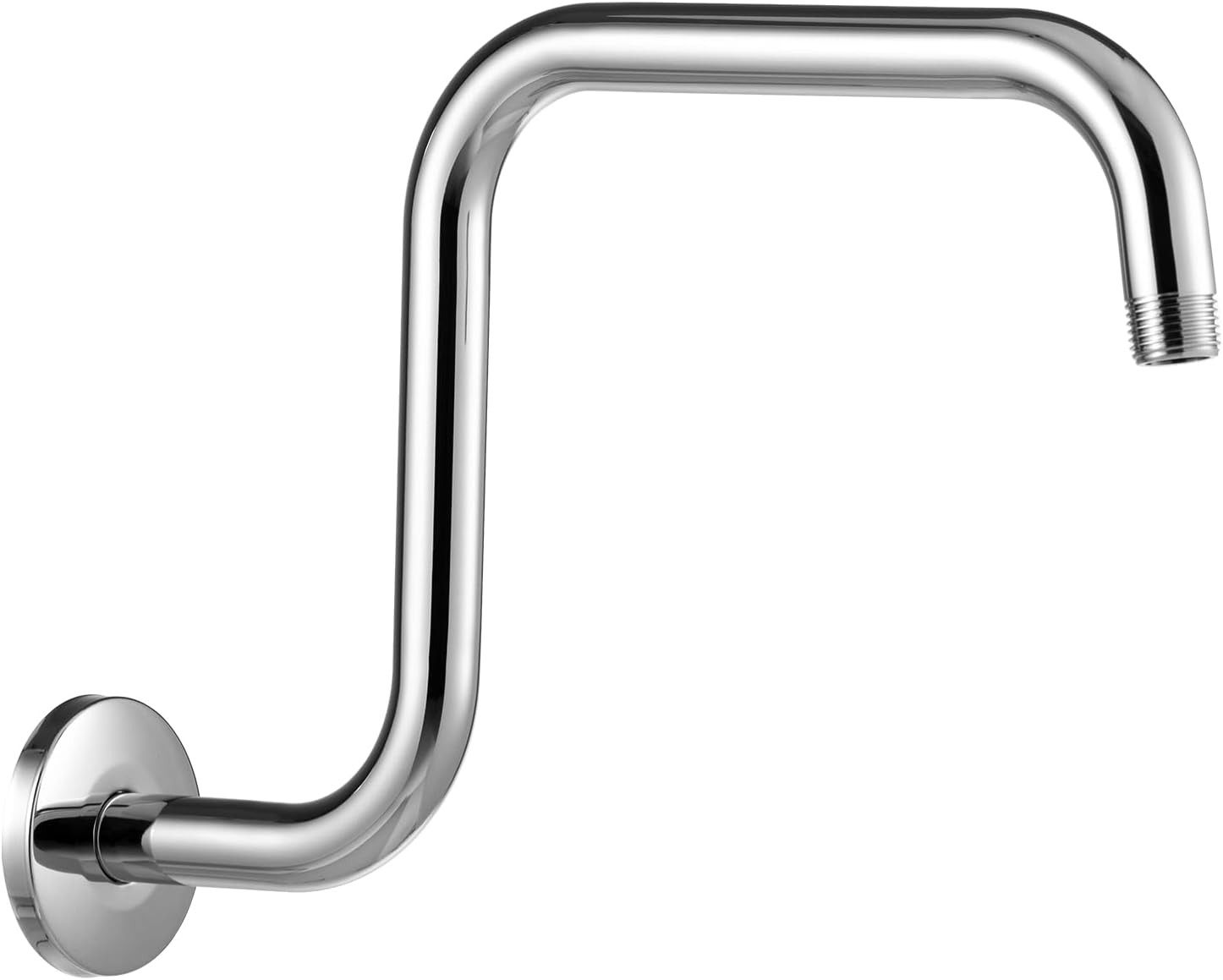 13 Inch Shower Head Extension Arm with Flange S Shaped Shower Head Riser Pipe gallery
