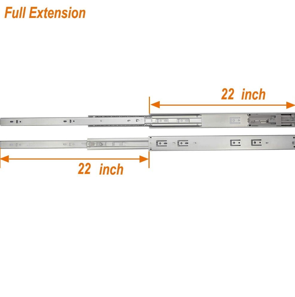 10 Pairs 22" Soft-Close Drawer Slides Ball Bearing Full Extension 100 Lbs gallery