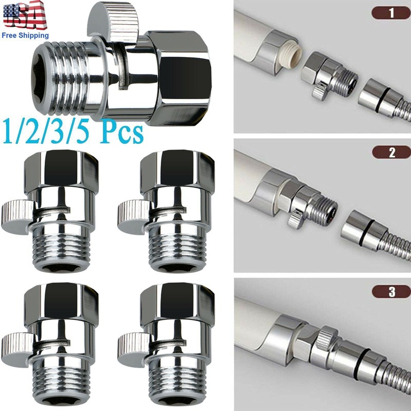 1-5Pcs G1/2" Flow Quick Control Shut OFF Valve Fit Shower Head Hand Water Saver gallery