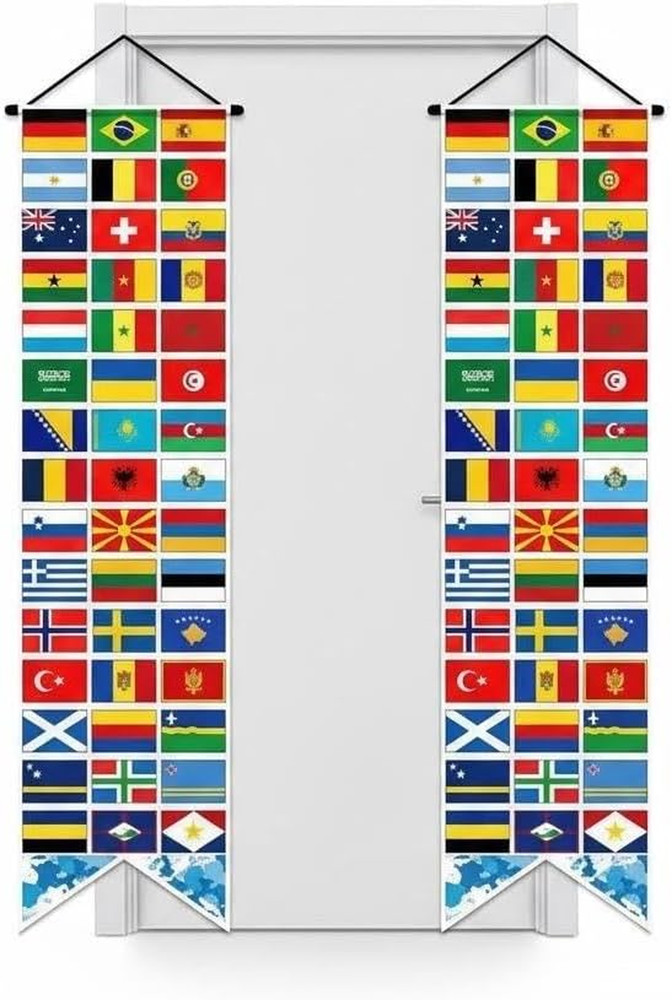 International World Flags Decorations Country Flags of the World Banner Welcome