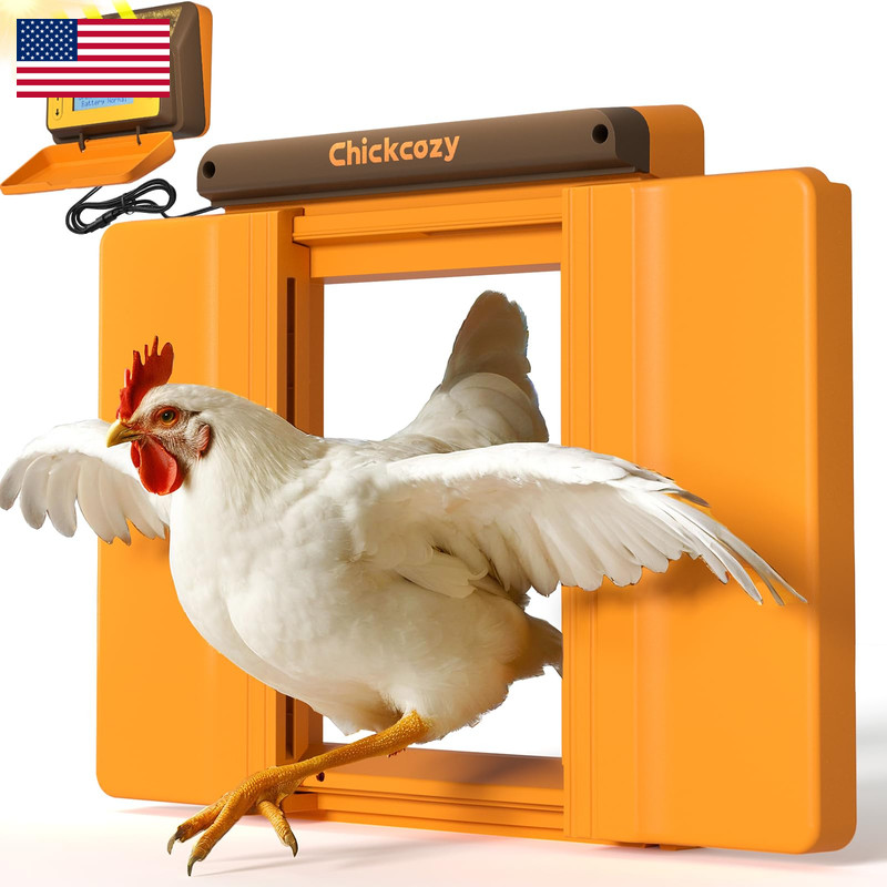 Chickcozy Solar-Powered Automatic Chicken Coop Door Dual Motor Chicken Coop gallery