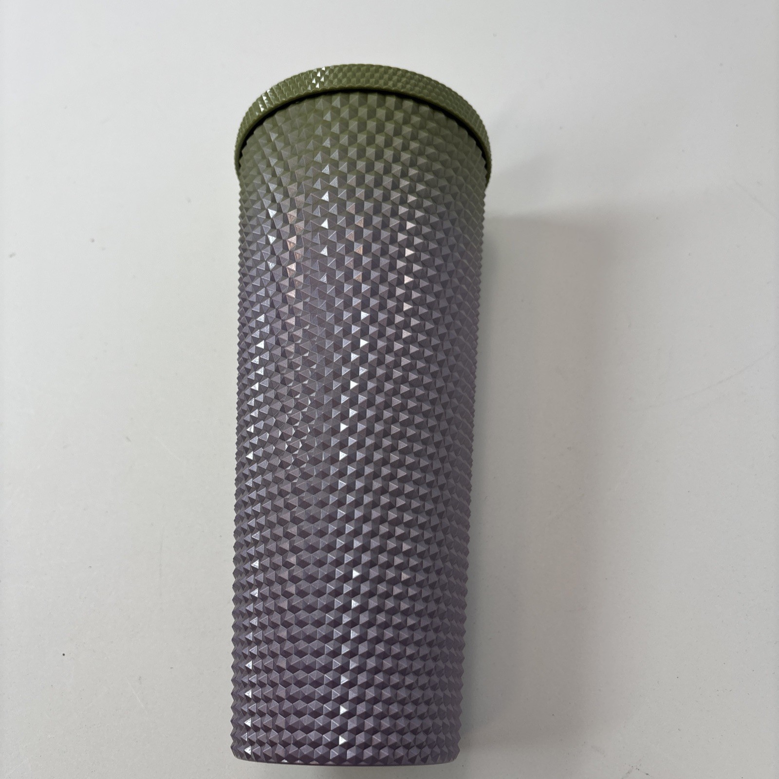Starbucks Matte Purple Green Studded Venti 24 oz Tumbler Cup W/ Lid & Straw cold gallery