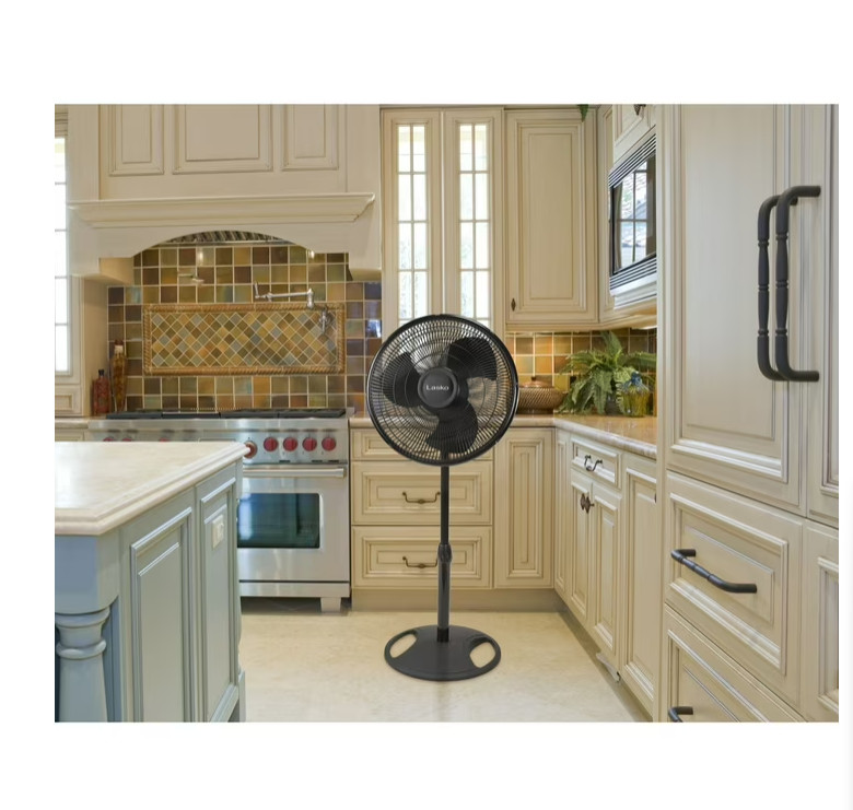 Lasko 16” 3-Speed Adjustable Oscillating Pedestal Fan, Black, S16500 New gallery