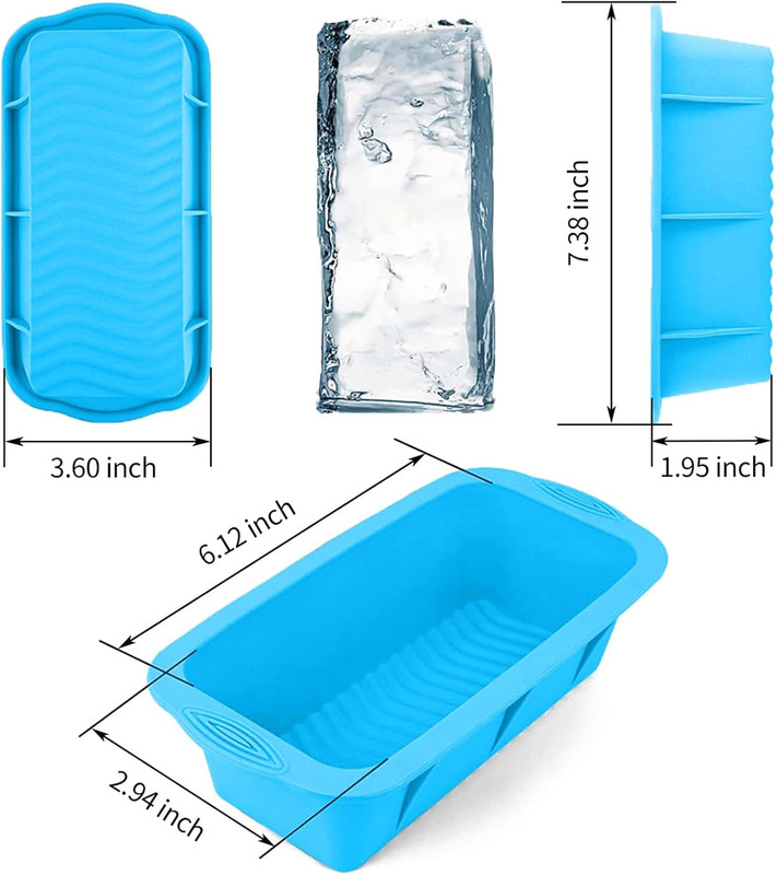Extra Large Ice Block Mold for Ice Bath, 4 Pack 9.4Lb Big Ice Cube Molds, Silico gallery
