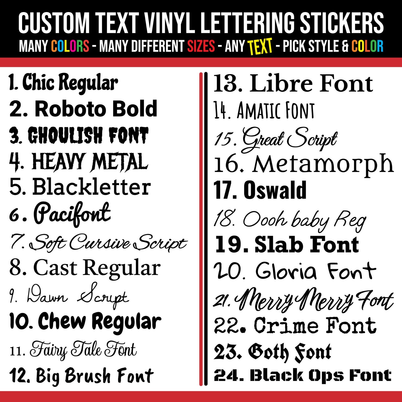 Custom Text Vinyl Lettering Sticker Decal Personalized -ANY NAME -ANY TEXT DECAL gallery