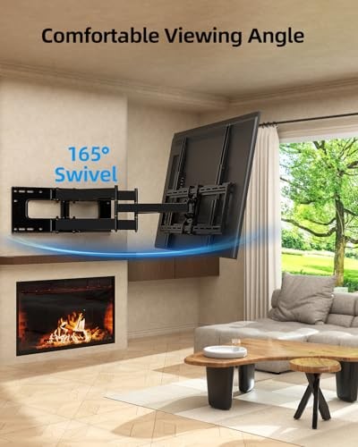 Full Motion Long Arm TV Wall Mount Bracket, Fits 75, 80, wall mount65-100in gallery