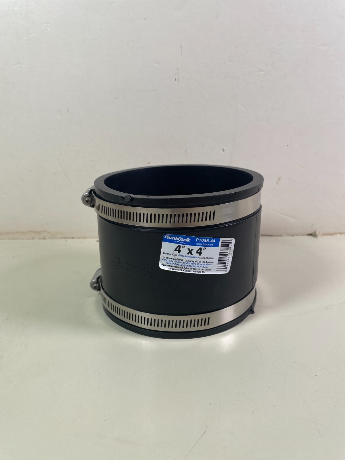 Fernco 4 In. x 4 In. Coupling for Cast Iron PVC Plastic P1056-44 gallery