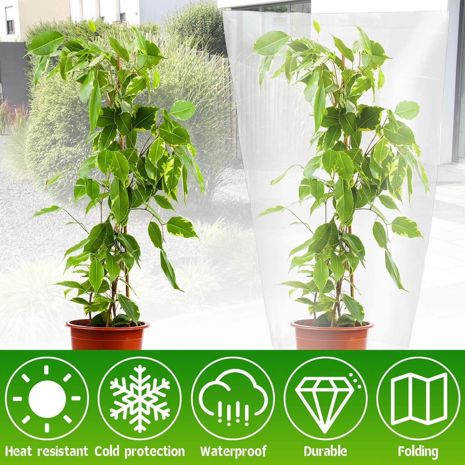 Winter Plant Covers 6 Pcs Waterproof Frost Protection for Outdoor Gardens gallery