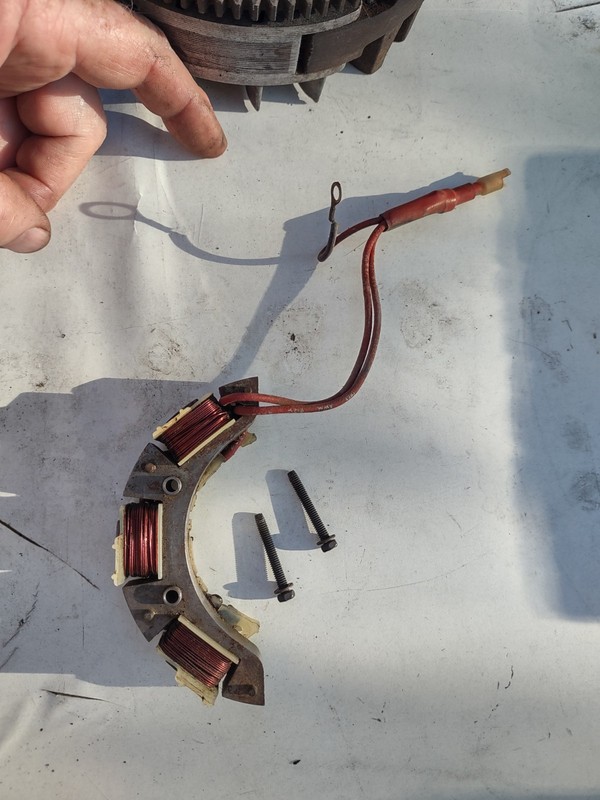 '81 Briggs & Stratton 5hp Engine Ring Flywheel Alternator Stator OEM UNTESTED! gallery